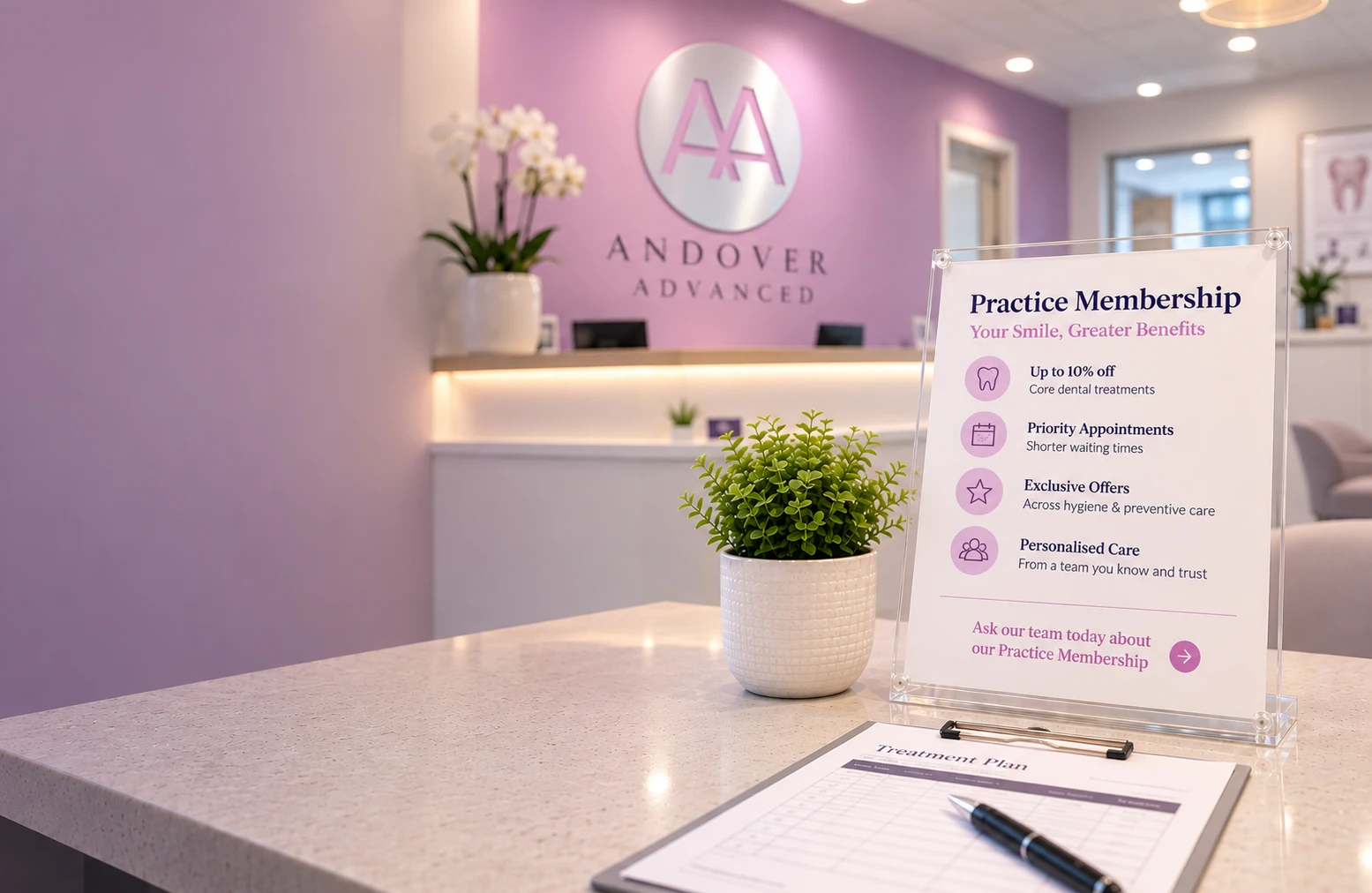 Treatment Fees Reception Display